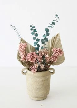 Afloral.com Tuscan Farmhouse Distressed Vase With Handles - 5.5