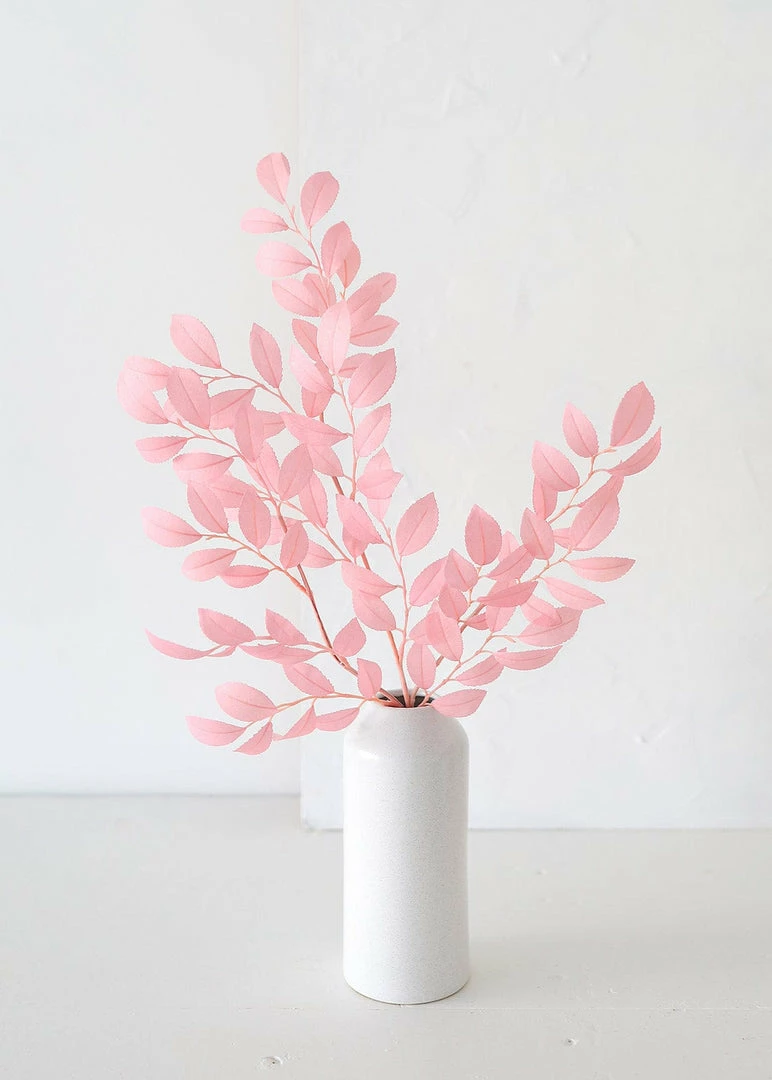 Afloral Artificial Plants Pink Artificial Ruscus Leaves - 26"