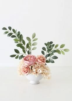 Afloral Glazed White Terra Cotta Compote Bowl - 3.75