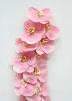 Afloral Large Pink Real Touch Fake Orchids - 44