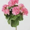 Afloral Pink UV Protected Indoor/Outdoor Geranium Bush - 18" Artificial Flowers