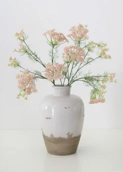 Afloral Distressed Ceramic Large Jug Vase - 14.75