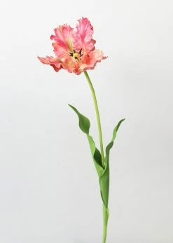 Afloral Artificial Parrot Tulip In Pink Green - 27.5"