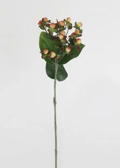 Afloral Artificial Flowers Red Pink Artificial Hypericum Berries - 22.5"