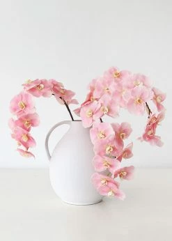 Afloral Large Pink Real Touch Fake Orchids - 44"