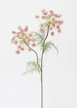 Afloral Artificial Flowers Pink Artificial Queen Anne's Lace - 33"