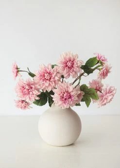 Afloral Fake Flowers Pink Real Touch Dahlia - 23.5"