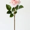 Afloral Real Touch Fake Flowers Rose In Pink - 23.5" Artificial Flowers