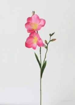 Afloral Artificial Flowers Pink Artificial Freesia Flower - 27"