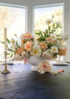 Afloral Artificial Flowers Cream Silk Flower Poppy - 23"