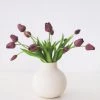 Afloral Artificial Flowers Bundle Of 7 Purple Artificial Tulip Flower - 18.5"