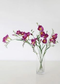 Afloral Fake Flower Freesia In Violet - 27