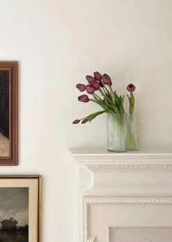 Afloral Artificial Flowers Bundle Of 7 Purple Artificial Tulip Flower - 18.5