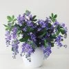 Afloral Violet Blue Silk Hanging Wisteria Bush - 31"
