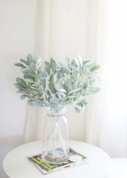 Afloral Flocked Lambs Ear Leaf - 28" Artificial Plants