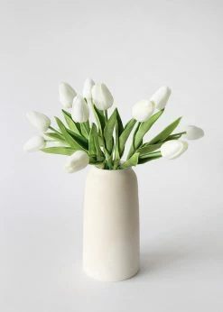 Afloral.com Artificial Flowers Real Touch Tulip Flower Bundle Of 12 - 14.5
