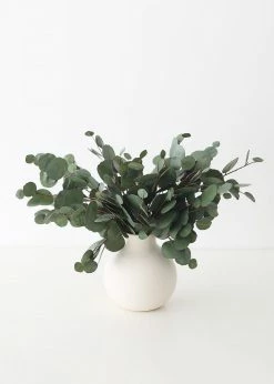 Afloral Artificial Plants Real Touch Silver Dollar Eucalyptus - 30