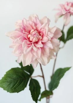Afloral Fake Flowers Pink Real Touch Dahlia - 23.5