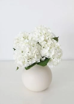 Afloral Real Touch Hydrangea In Talc White - 18"