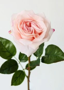 Afloral Real Touch Fake Flowers Rose In Pink - 23.5