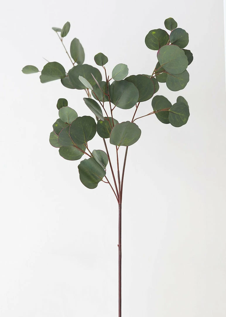 Afloral Artificial Plants Real Touch Silver Dollar Eucalyptus - 30"