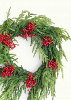 Afloral Christmas Red Artificial Berries Pick - 9