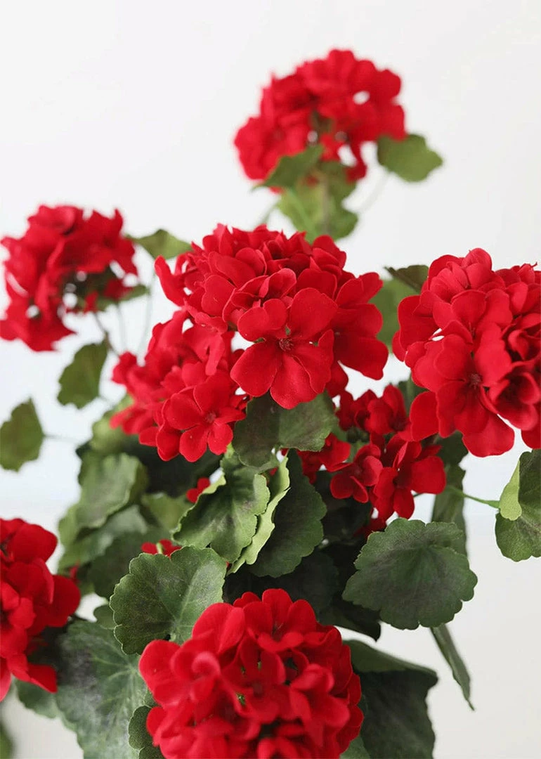 Afloral Artificial Flowers UV Protected Outdoor Geranium Bush - 22"