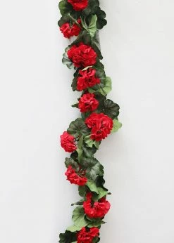Afloral Geranium UV Protected Outdoor Flower Garland - 72"