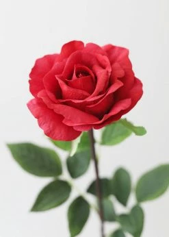 Afloral Red Real Touch Rose - 28" Artificial Flowers
