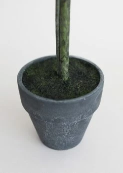 Afloral Artificial Plants Fake Rosemary Herb Topiary Potted Plant - 14