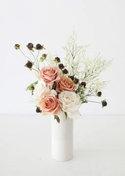 Afloral Artificial Flowers Faux Caspia Flower In White - 29