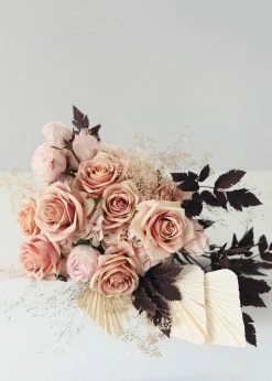 Afloral Dried Flowers Bundle Of 10 Bleached Dried Palm Spears - 14-20