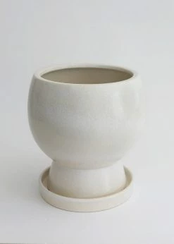 Afloral Vases Ceramic Pot With Saucer And Drainage - 11"
