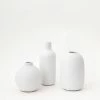 Afloral Set Of 3 Matte Ceramic Bud Vases - 4.25-7"