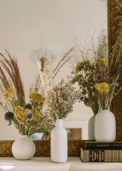 Afloral Set Of 3 Matte Ceramic Bud Vases - 4.25-7"