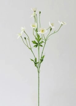 Afloral Artificial Flowers Cream White Artificial Buttercups - 25"