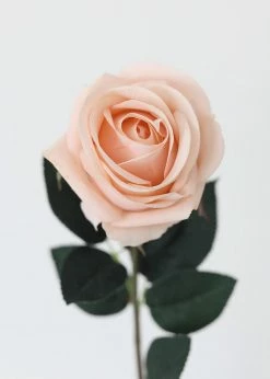 Afloral Artificial Flowers Real Touch Rose In Light Pink - 20"