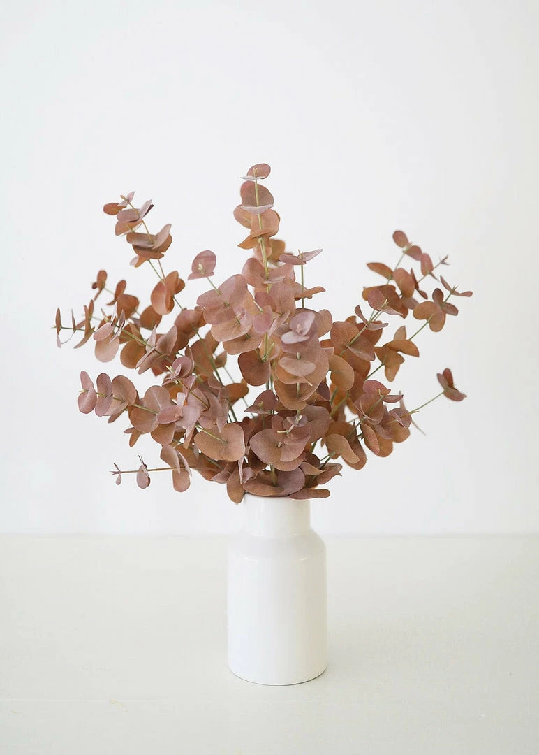 Afloral Artificial Plants Terracotta Artificial Spiral Eucalyptus Leaves - 34"