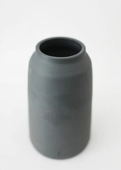 Afloral Handmade Black Stoneware Bouquet Vase By L'impatience - 7.75