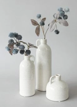 Afloral Artificial Globe Thistles In Blue Grey - 19.5