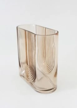 Afloral Sunset Ribbed Glass Vase - 7" Vases