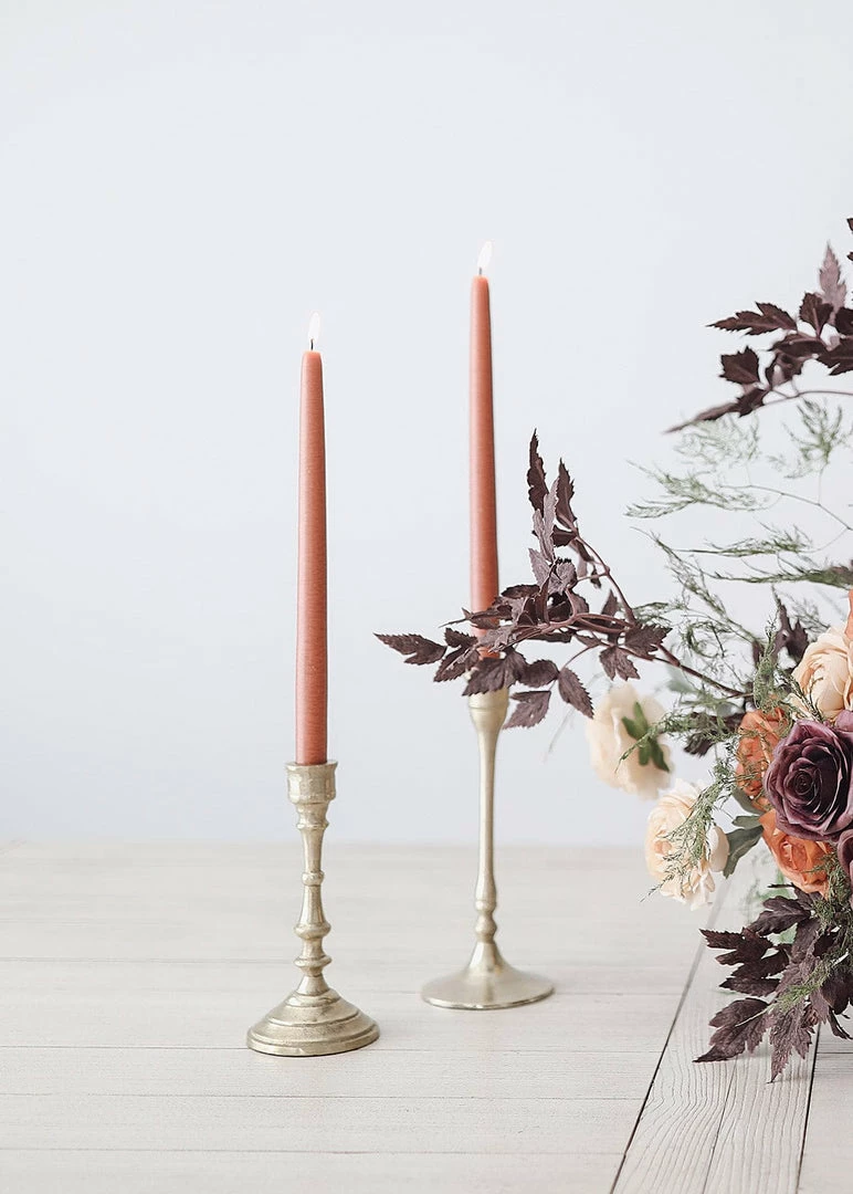 Afloral Tools & Accents Pack Of 4 Hand-Dipped Terracotta Candles - 12"