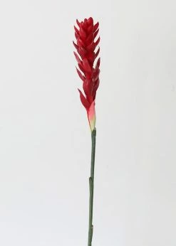 Afloral Red Faux Hawaiian Ginger Flower - 30