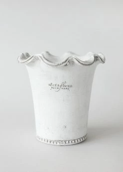 Afloral Wakefield Whitewashed Clay Pot With Drainage - 7"