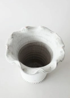 Afloral Wakefield Whitewashed Clay Pot With Drainage - 7