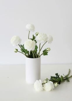 Afloral Cream White Ranunculus Silk Flower - 18.75