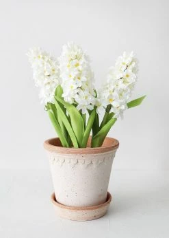 Afloral White Artificial Hyacinth Flowers - 12.5