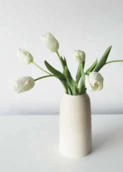 Afloral Bundle Of 5 Real Touch White Tulips - 22