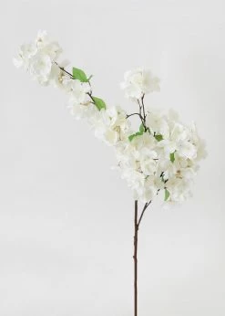 Afloral Artificial Flowers Faux Cherry Blossom In Cream White - 44"