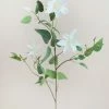 Afloral White Faux Clematis Flower Branch - 46" Artificial Flowers